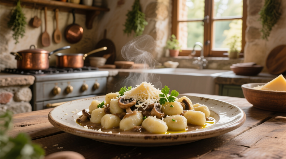 Kartoffelgnocchi mit Steinpilzen: eine Reise durch Tradition, Wissenschaft und Geschmack.